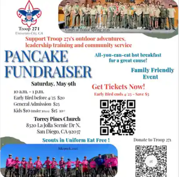 Pancake Fundraiser on May 9